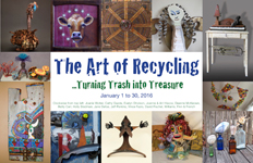 Art of Recycling Exhibit at Sedona Arts Center, Sedona Arizona - January 2016