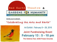 Gardens for Humanity / Red Earth Theatre Fundraiser - Feb. 9 - 28, 2016